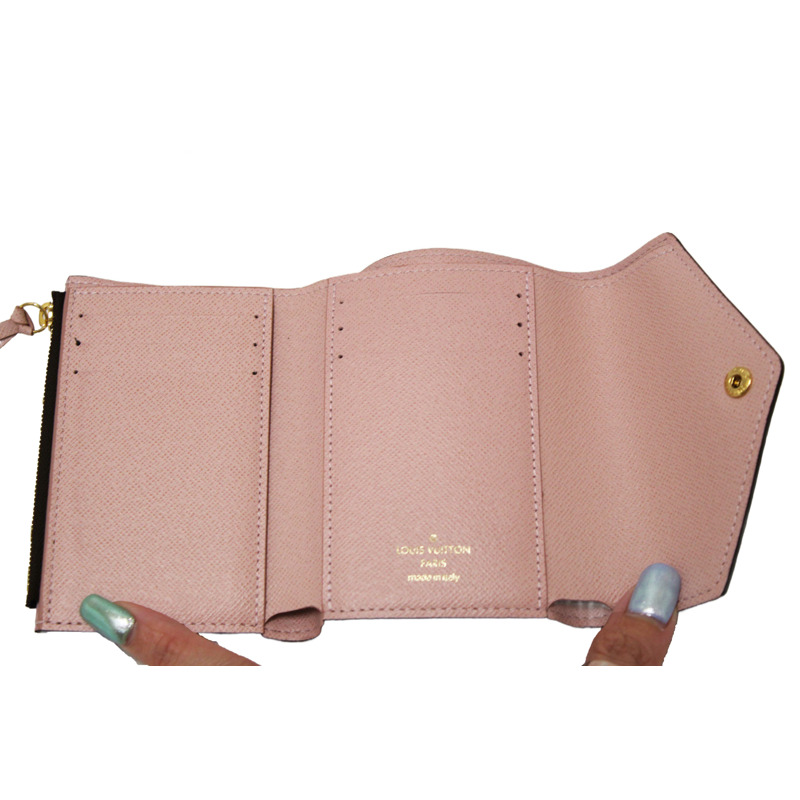 Louis Vuitton Classic Monogram Rose Ballerine Pink Victorine Wallet-11