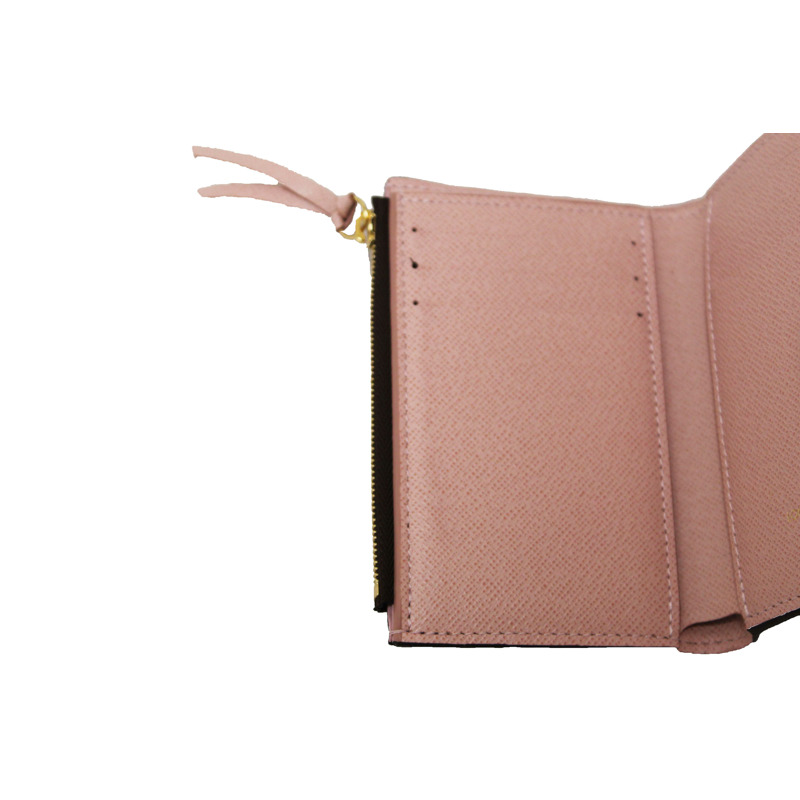 Louis Vuitton Classic Monogram Rose Ballerine Pink Victorine Wallet-12