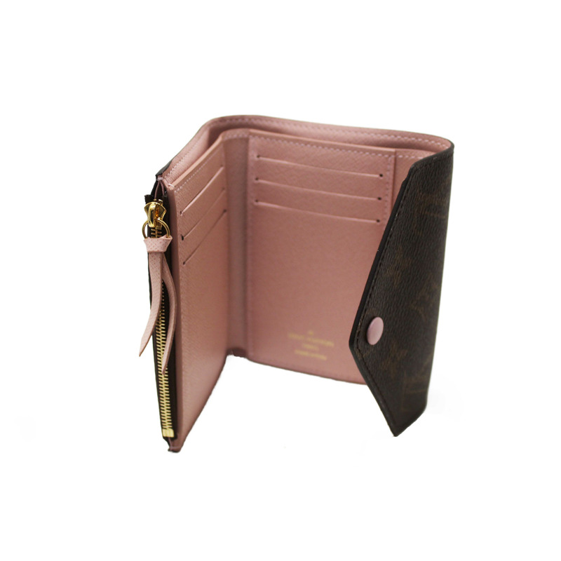 Louis Vuitton Classic Monogram Rose Ballerine Pink Victorine Wallet-13