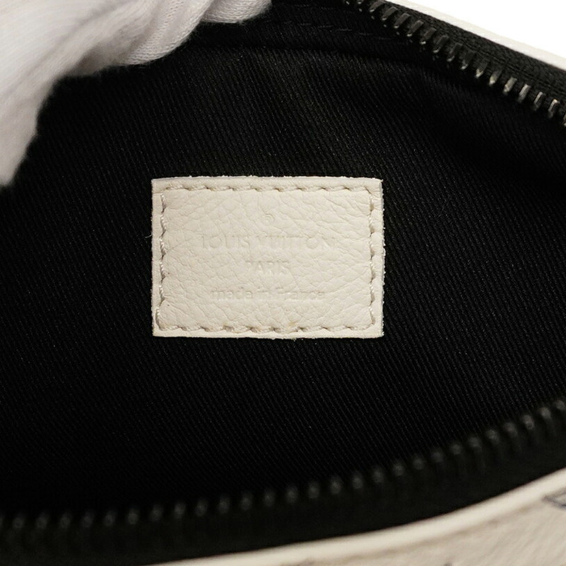 路易威登 Monogram Shadow Alpha 穿戴式皮夾單肩包 M83383 白色男款 P1393791-4