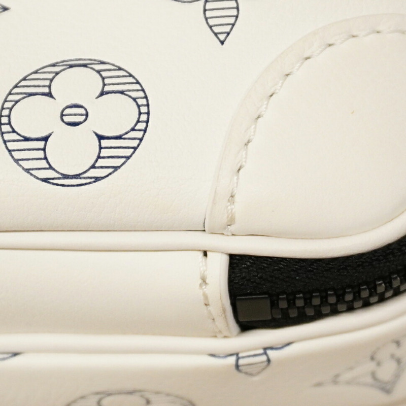 路易威登 Monogram Shadow Alpha 穿戴式皮夾單肩包 M83383 白色男款 P1393791-10