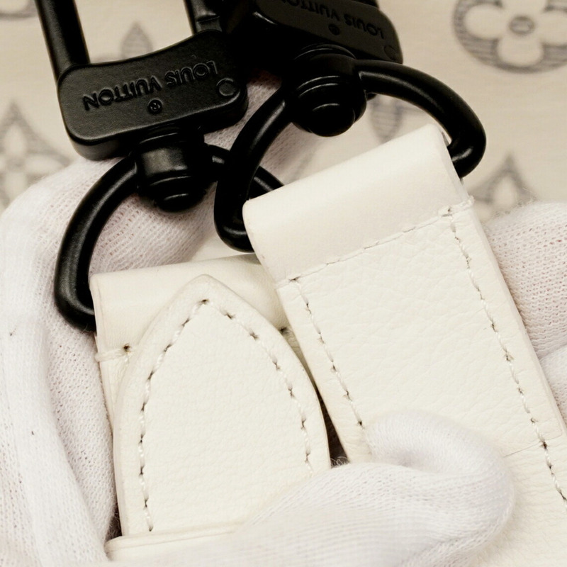 路易威登 Monogram Shadow Alpha 穿戴式皮夾單肩包 M83383 白色男款 P1393791-12
