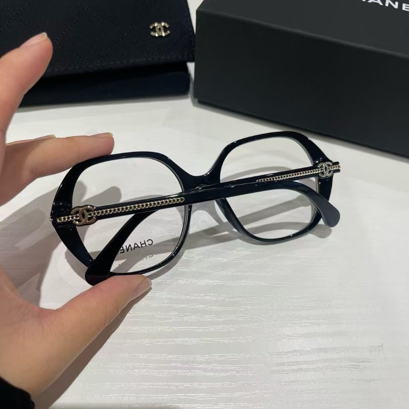 ✨Chanel 多邊型平光眼鏡 可修飾臉型 全新全配-3