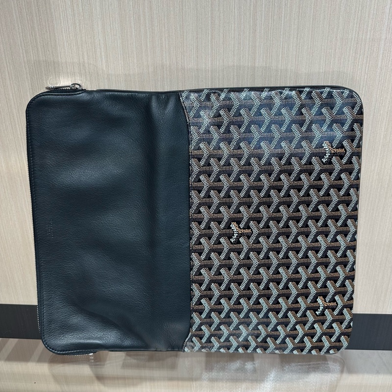Goyard/戈雅 SAINTE-MARIE 老花满印黑色手拿包 两面可折叠-5