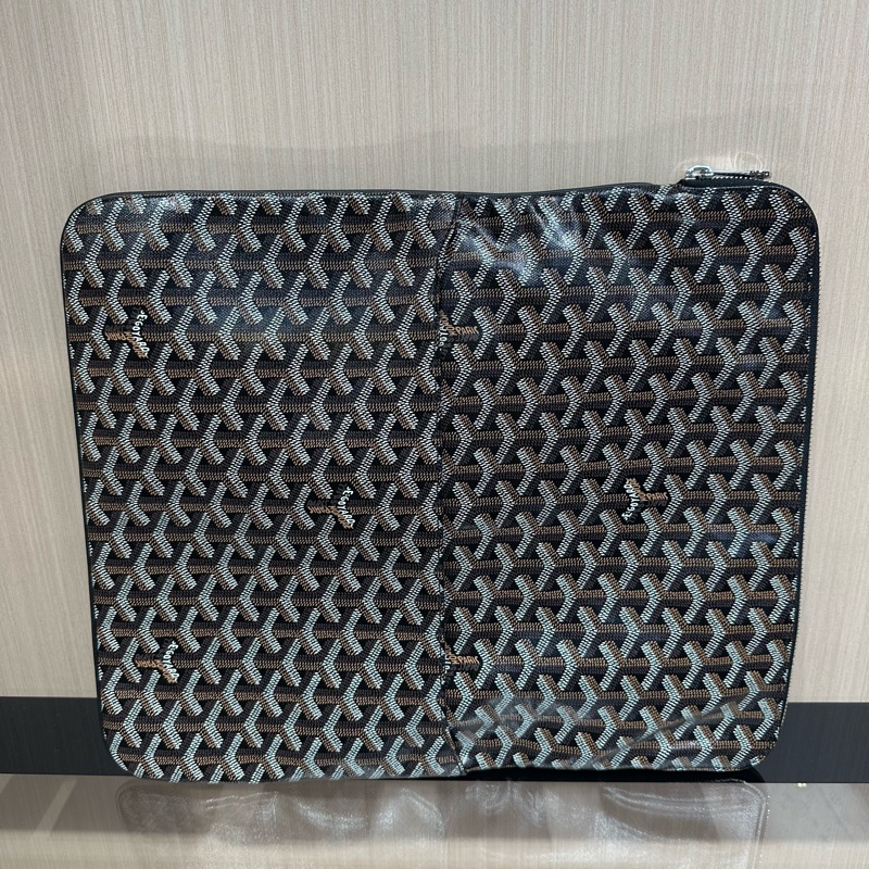 Goyard/戈雅 SAINTE-MARIE 老花满印黑色手拿包 两面可折叠-6