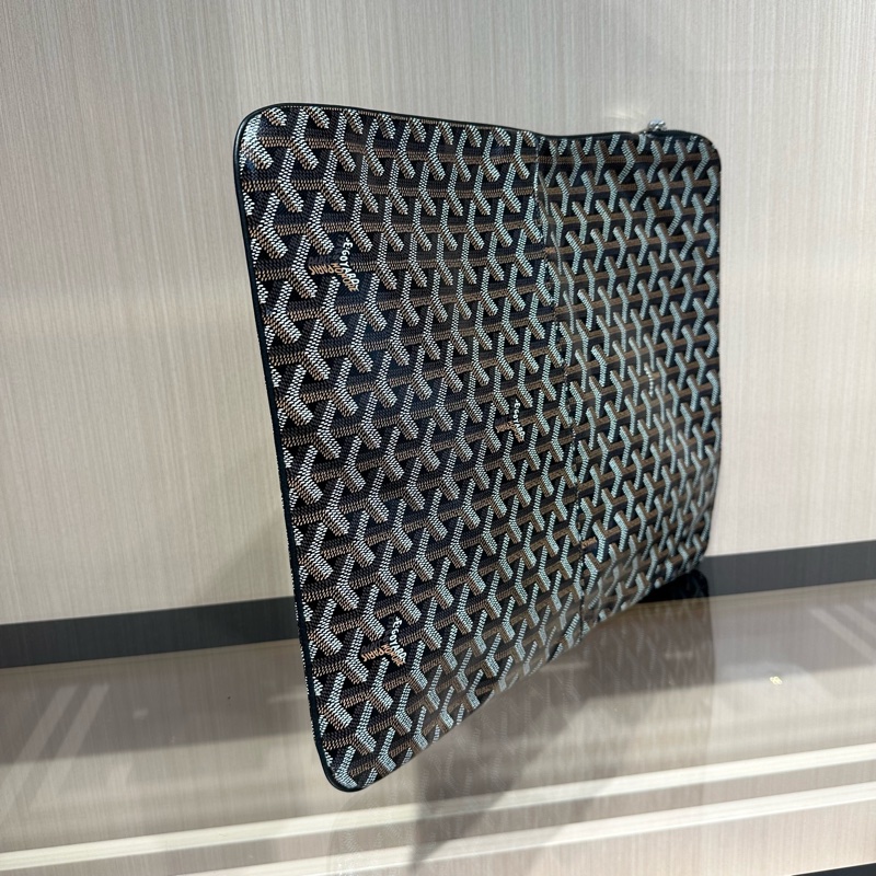 Goyard/戈雅 SAINTE-MARIE 老花满印黑色手拿包 两面可折叠-7