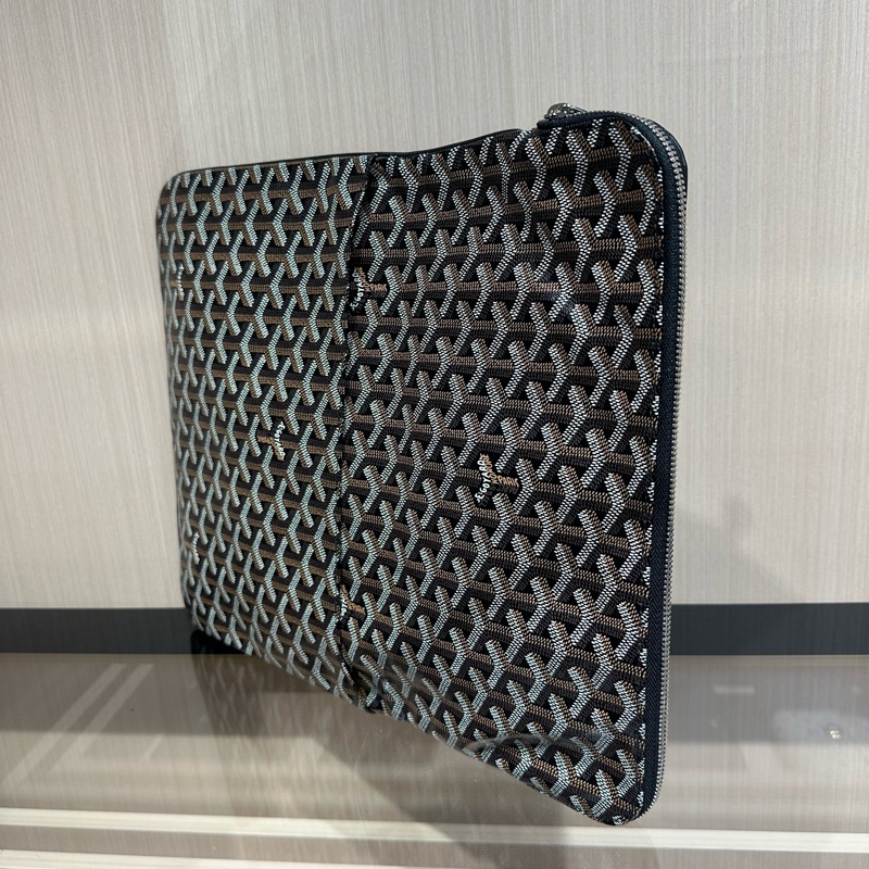 Goyard/戈雅 SAINTE-MARIE 老花满印黑色手拿包 两面可折叠-8
