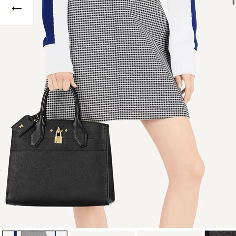 LV黑金City Steamer中號肩背斜背手提包31*26*14 99新配件塵袋鎖鑰匙購證