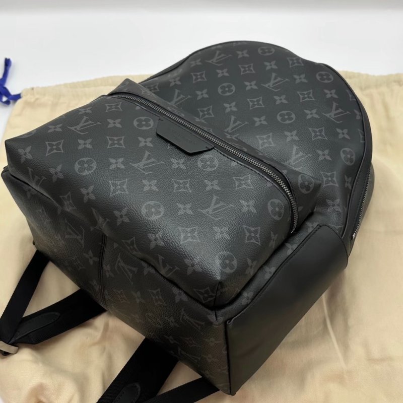 LV 黑色老花阿波羅後背包 芯片款29*38*20 98新配件塵袋-4