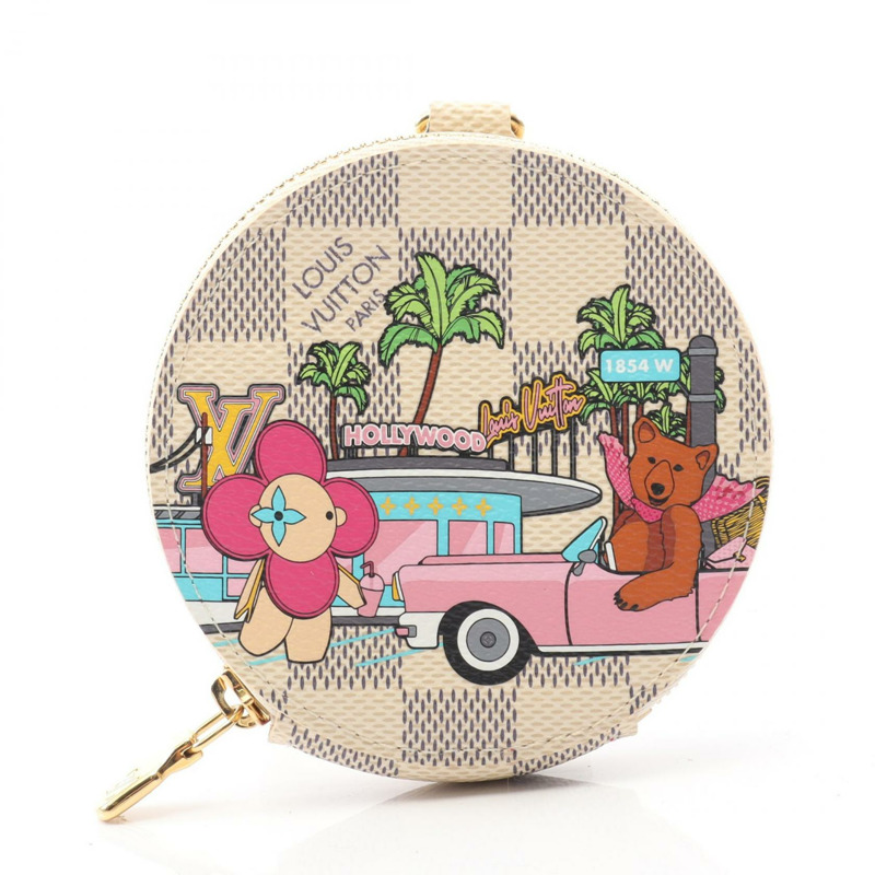 路易威登 Porte monnaie Rond 零錢包錢包 N60493 Damier Azur Vivienne-0