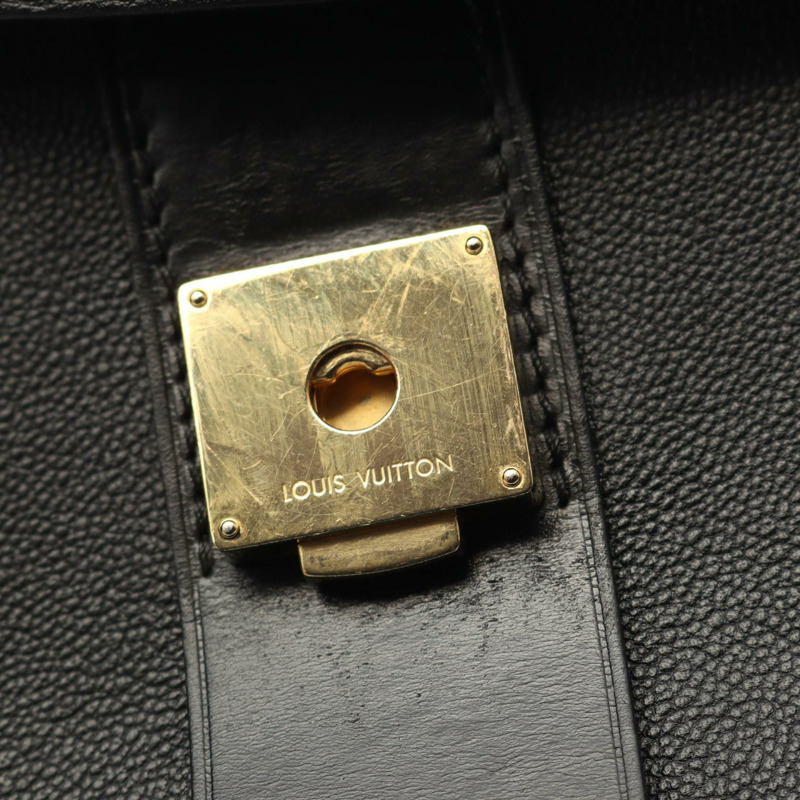 LOUIS VUITTON Very 單肩包 M51989 Monogram Shadow 皮革黑色二手 LV-7