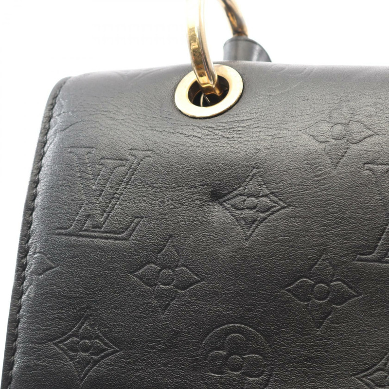 LOUIS VUITTON Very 單肩包 M51989 Monogram Shadow 皮革黑色二手 LV-9