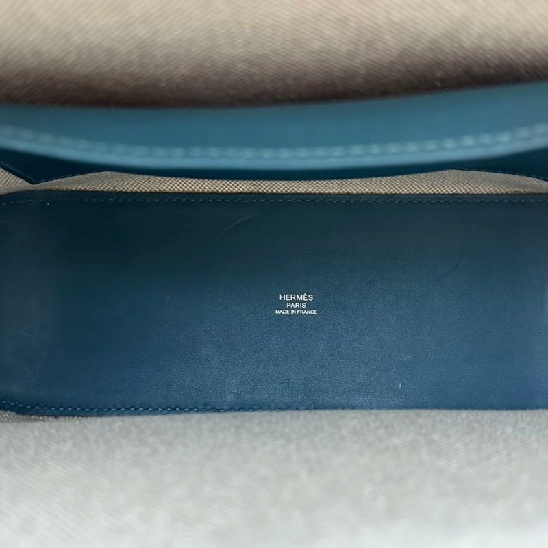 HERMES 藍色漸變拼皮Cabas27手提肩背包 27*24*8.5  98新-1