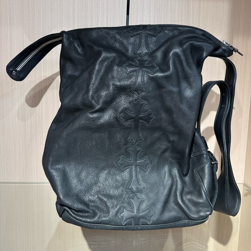 克罗心chromehearts 黑色十字水桶流浪包-0