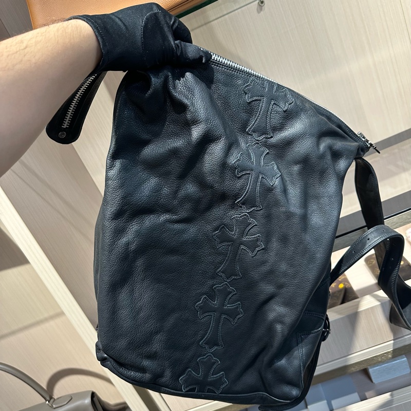 克罗心chromehearts 黑色十字水桶流浪包-2
