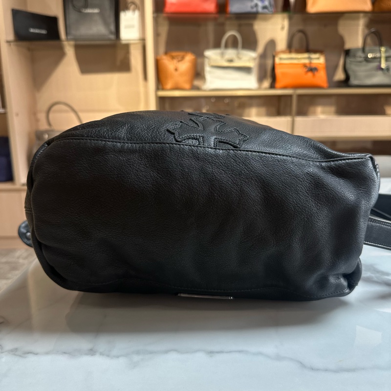 克罗心chromehearts 黑色十字水桶流浪包-7