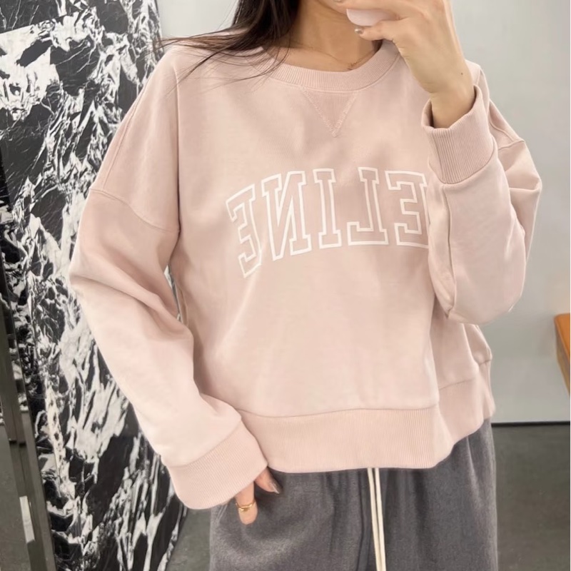 Celine 粉色oversized 衛衣 大學T#S-0