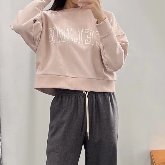 Celine 粉色oversized 衛衣 大學T#S-2
