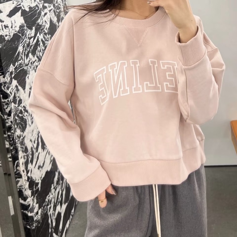 Celine 粉色oversized 衛衣 大學T#S-3