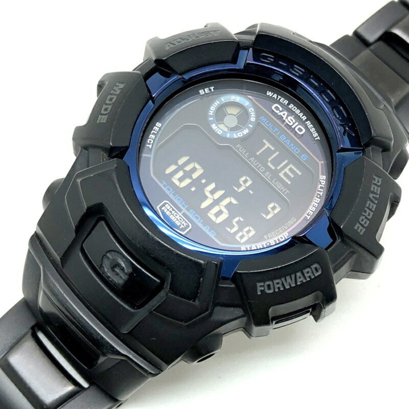 G-SHOCK CASIO GW-2310BD-1B BLACK×BLUE系列手錶,電波太陽能,堅固耐用,6頻多波段,金屬錶帶,IP塗層,2010年12月發售,三國丘店,IT4EG8ACNHDS-3