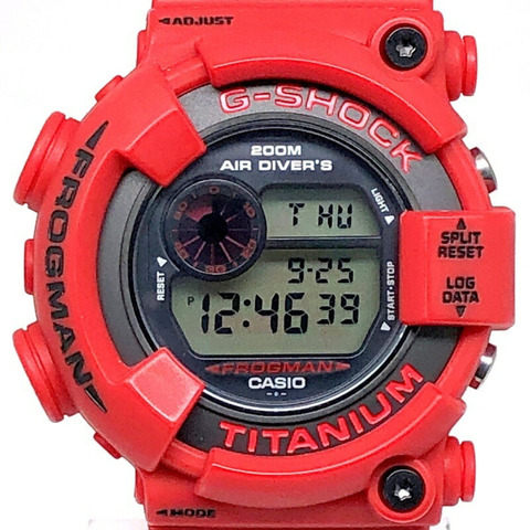 G-SHOCK CASIO DW-8200F-4 FROGMAN 2000 G-Factory 開幕紀念特別版，紅色青蛙搭配眼睛和潛水圖案。 2000年7月發售。三國丘店有售。 ITABL644U6QD