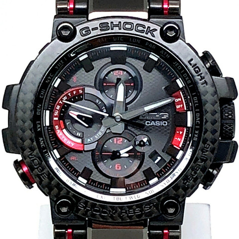 G-SHOCK CASIO MTG-B1000XBD-1A MT-G 手錶，碳纖維錶圈，無線電控制太陽能供電，藍牙，移動連接，三重 G 抗性，中號，複合錶帶，黑色和紅色，2019 年 10 月發售，三國丘店，IT7SSQHRXTA2