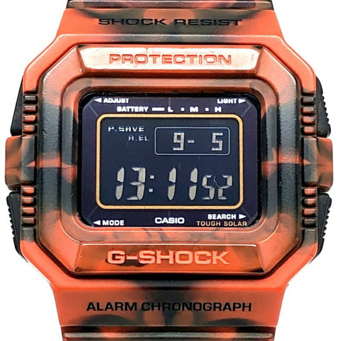 G-SHOCK CASIO G-5500JC-4 Jam'in Color Tough 太陽能手錶，橙色和黑色，混合成型樹脂，2007 年 5 月上市，三國丘店，ITZ53JCFZEZ6