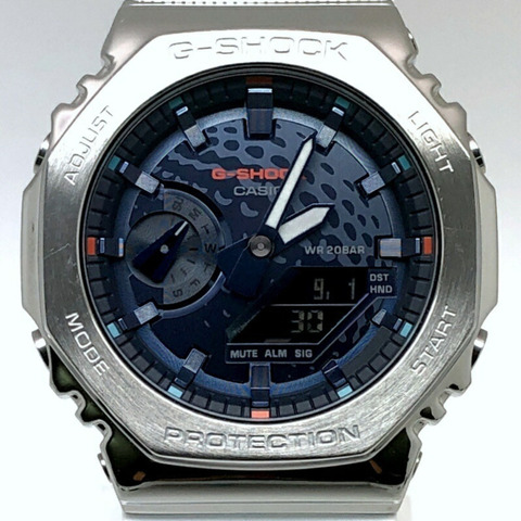 G-SHOCK CASIO 手錶 GM-2100RI21-7A 石川亮的第二款簽名款，Octagon Casio Oak Metal Covered 限量版聯名款，Ana-Digi 白色，於2021年11月發售。三國丘店有售。 IT0LWWBJA3BS