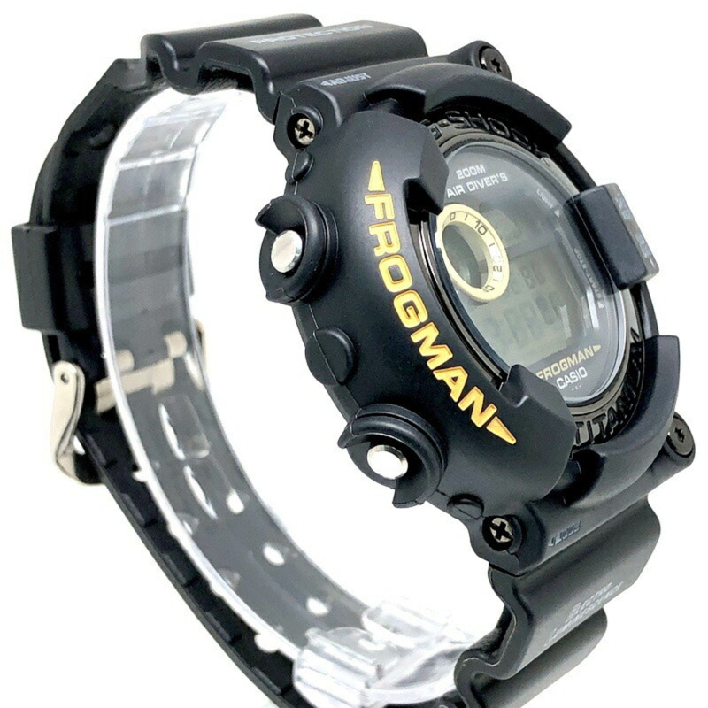 G-SHOCK CASIO DW-8200BM-1T FROGMAN MEN IN BLACK 2 手錶 MIB2 黑色鏡面鈦金屬錶殼 Entry Frog EL 1998年11月發售 三國丘店 ITF3AFMYIJYI-1