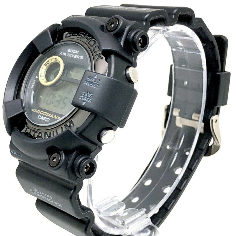 G-SHOCK CASIO DW-8200BM-1T FROGMAN MEN IN BLACK 2 手錶 MIB2 黑色鏡面鈦金屬錶殼 Entry Frog EL 1998年11月發售 三國丘店 ITF3AFMYIJYI-2