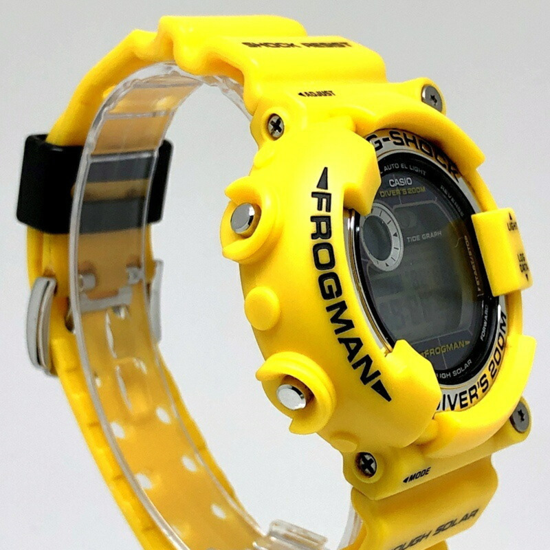 G-SHOCK CASIO FROGMAN GF-8250-9 堅固太陽能手錶,不鏽鋼錶殼,黃色青蛙圖案(潛水EL)2010年10月發售,三國丘店 IT3FM1ZUXGE8-1