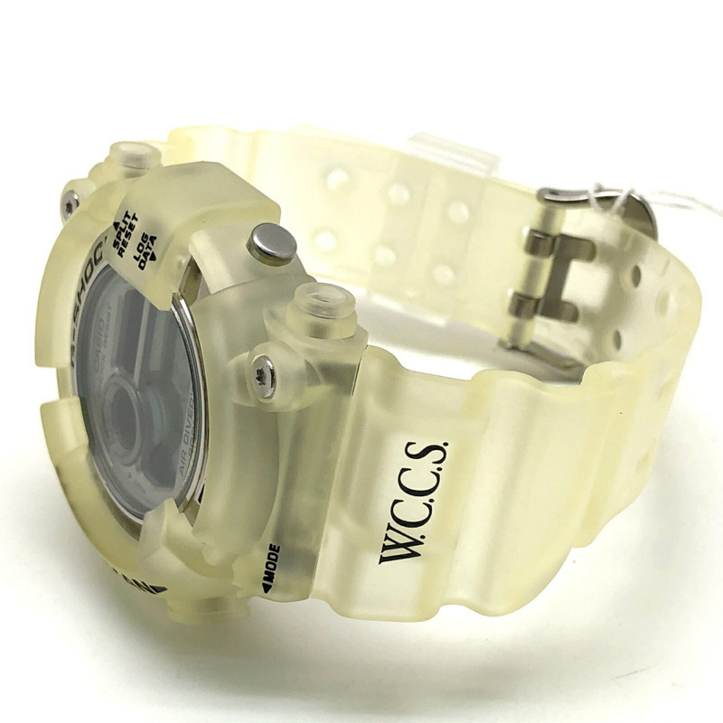 G-SHOCK CASIO DW-8201WC-8T FROGMAN WCCS 鈦金屬腕錶,白色鏤空,黑色錶殼,Triple Manta EL,世界珊瑚礁保護協會,1998 年 6 月發售,三國丘店,IT2ETIJ6VP2G-4