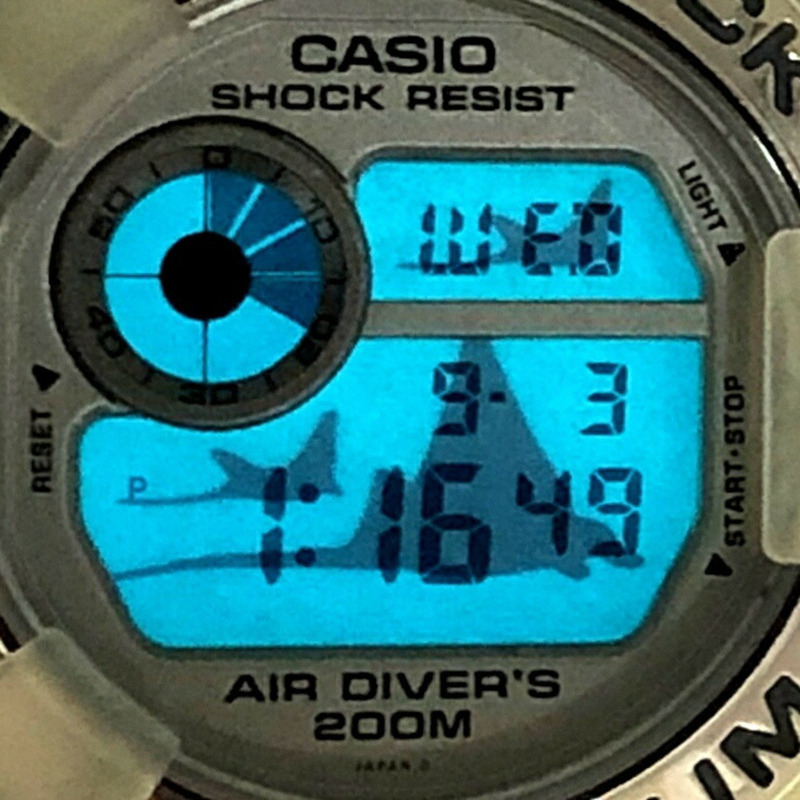 G-SHOCK CASIO DW-8201WC-8T FROGMAN WCCS 鈦金屬腕錶,白色鏤空,黑色錶殼,Triple Manta EL,世界珊瑚礁保護協會,1998 年 6 月發售,三國丘店,IT2ETIJ6VP2G-8