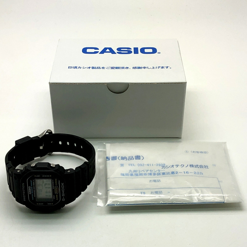 G-SHOCK CASIO DW-5600C-1V M901 手錶，官方修復，200M 海外標記，正宗 Speed 型號，電影“SPEED”中的基努·裡維斯，帶有微型燈泡，旋入式後蓋，1987 年 6 月發售，三國丘店 ITGFYHL25G7QYHL25G7Q-9