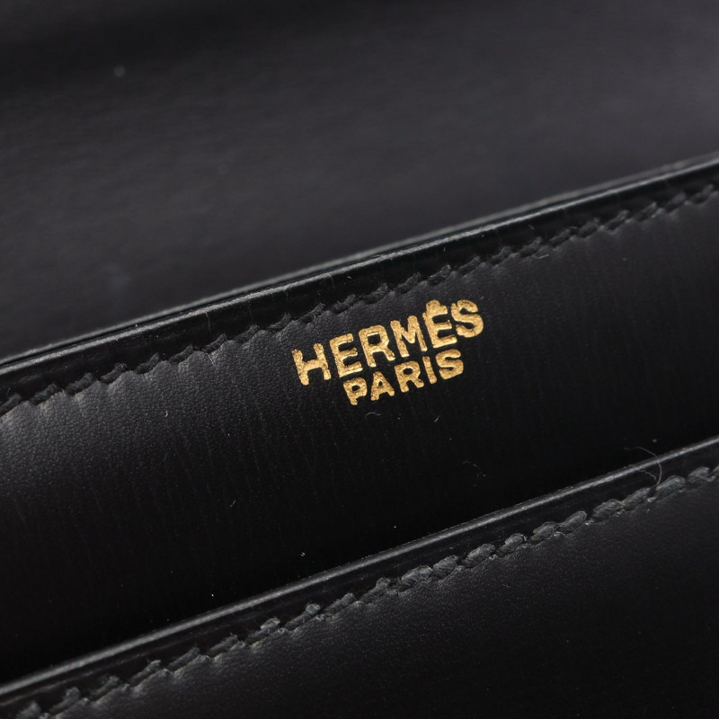 HERMES Escal 手提包 B Box 小牛皮 Noir 黑色 二手 女士 GHW-3