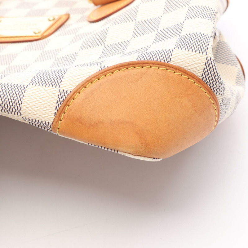LOUIS VUITTON Hampstead PM 托特包 單肩包 N51207 Damier Azur 白色 二手 女款-9