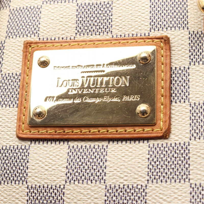 LOUIS VUITTON Hampstead PM 托特包 單肩包 N51207 Damier Azur 白色 二手 女款-10