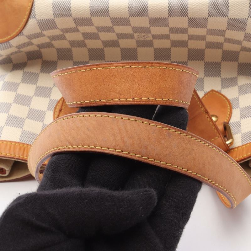 LOUIS VUITTON Hampstead PM 托特包 單肩包 N51207 Damier Azur 白色 二手 女款-11