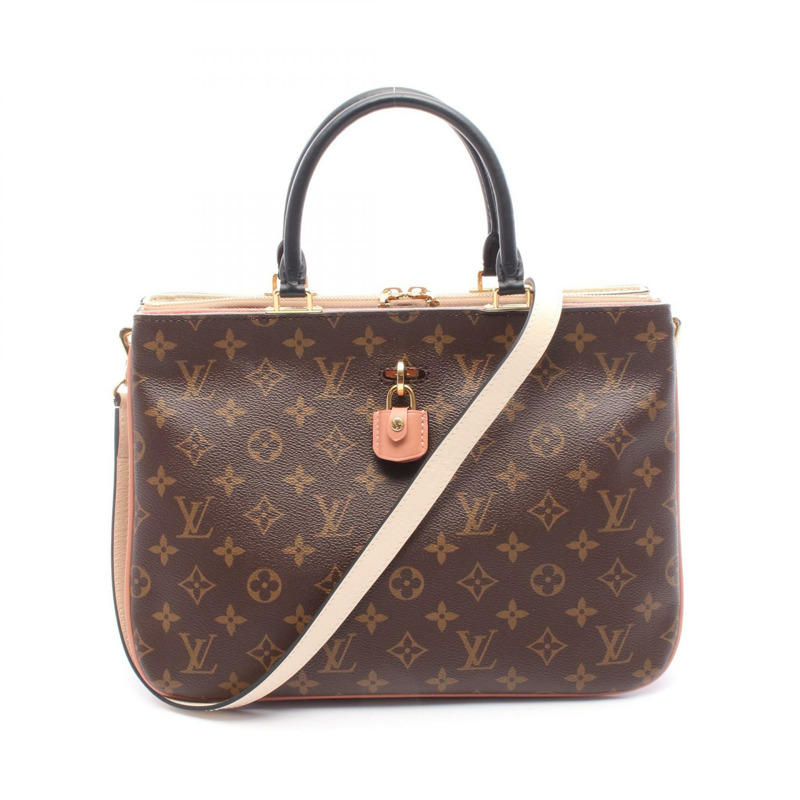 LOUIS VUITTON Millefeuille 單肩包 M44255 Monogram 帆布 棕色 二手-0
