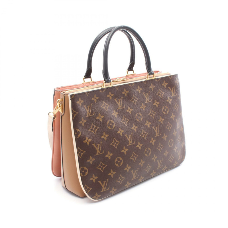LOUIS VUITTON Millefeuille 單肩包 M44255 Monogram 帆布 棕色 二手-1