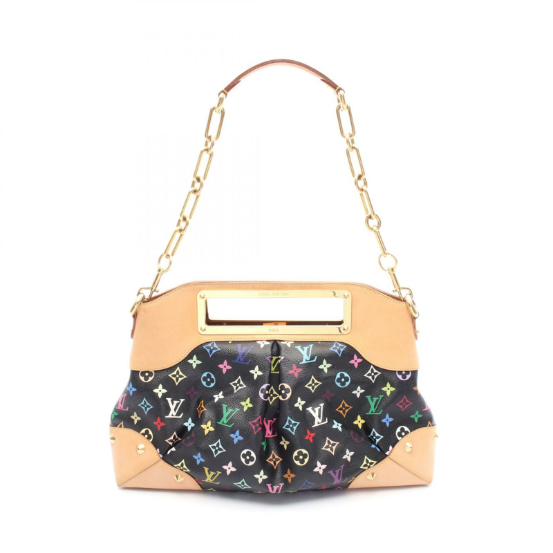 LOUIS VUITTON Judy GM 鏈條單肩包 M40254 Monogram Multicolore Noir LV-0