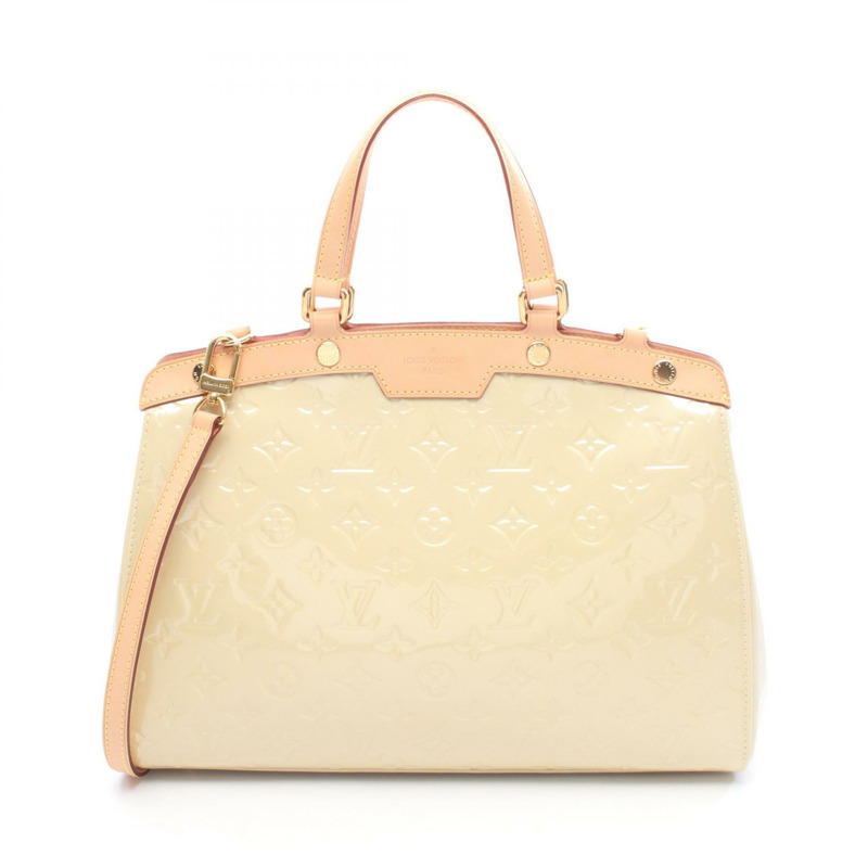 LOUIS VUITTON Blair MM 單肩包 手提包 M91456 皮革 米色 二手 女士 LV-0