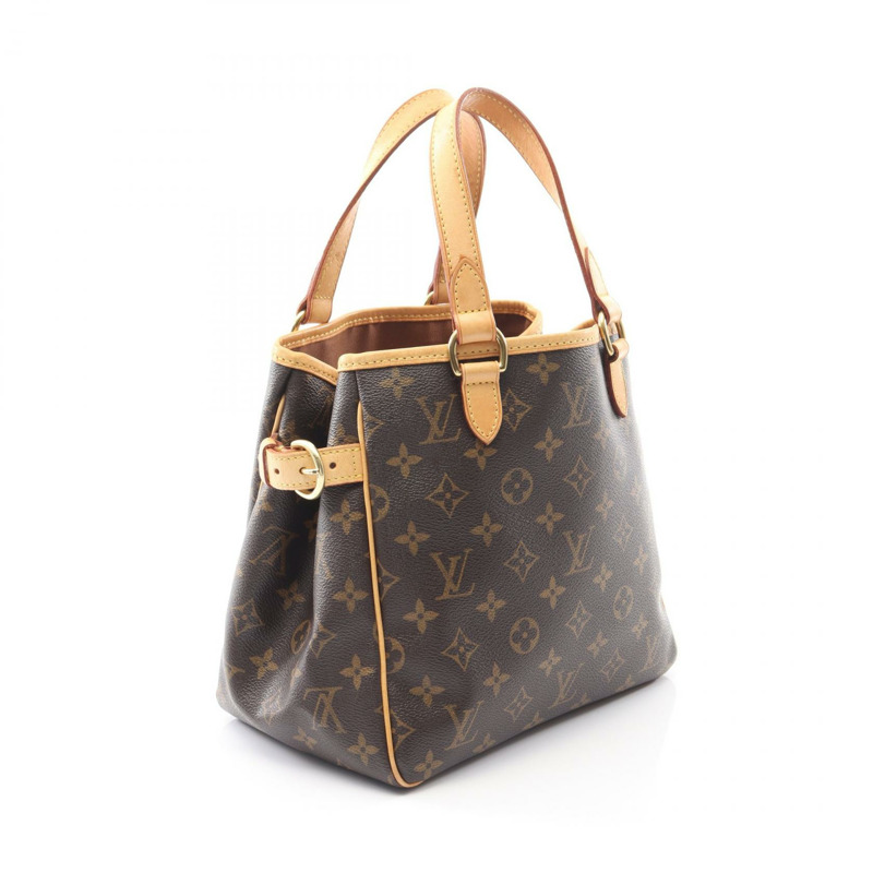 LOUIS VUITTON Batignolles 手提包 M51156 Monogram 帆布皮革棕色二手 LV-1