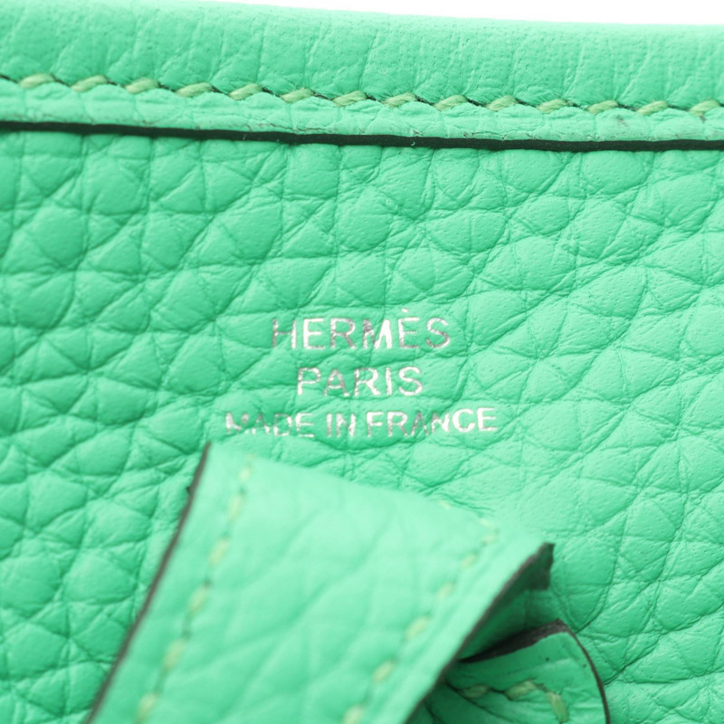 HERMES Evelyne Amazon TPM 單肩包 Clemence 皮革 VertComic 二手 K SHW-3