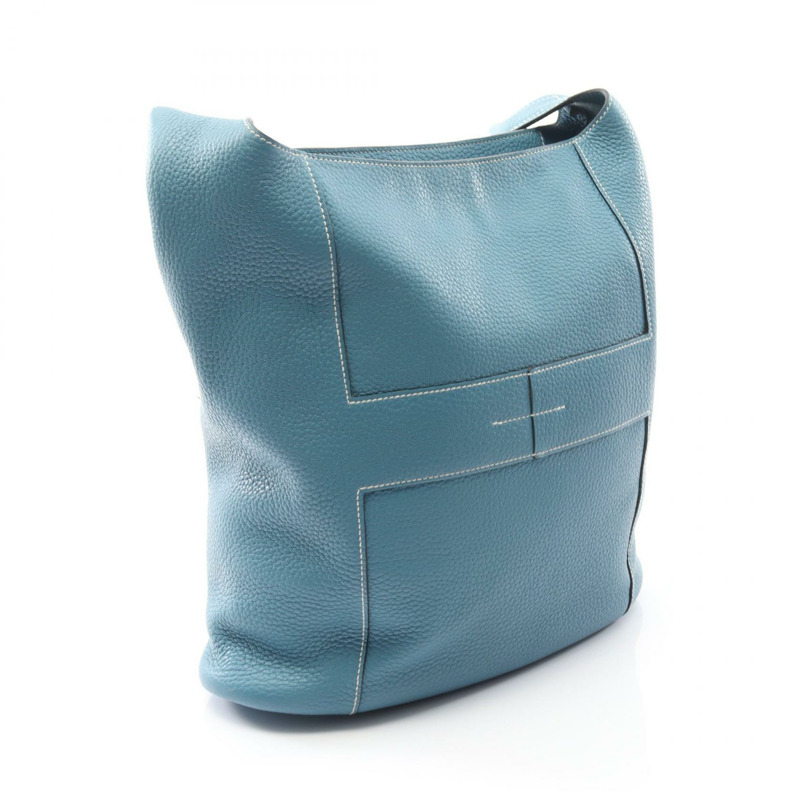HERMES Good News GM 單肩包 Clemence 皮革 藍色牛仔褲 二手 女士 O SHW-1