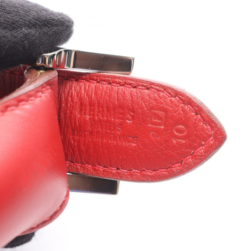 HERMES Trim 38 單肩包 Clemence 皮革 Rouge vif 二手女款 F SHW-3
