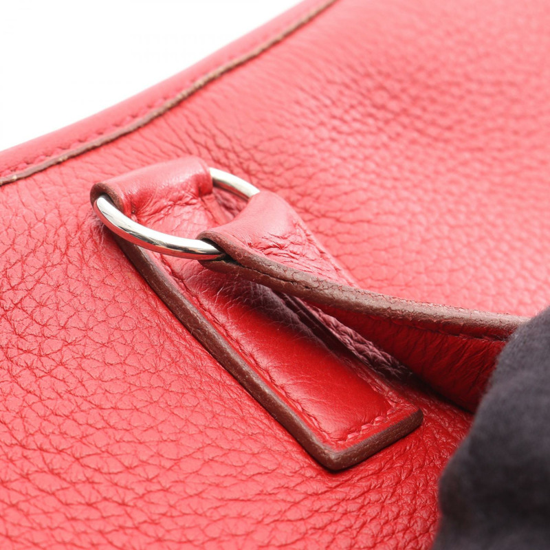 HERMES Trim 38 單肩包 Clemence 皮革 Rouge vif 二手女款 F SHW-7