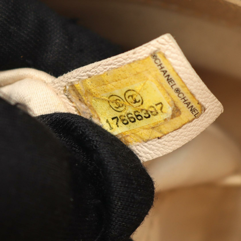 CHANEL Matelasse Grand Shopping GST 鏈條托特包 皮革 米色 二手 女款 GHW-4