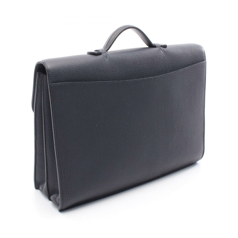 HERMES Sac Adepeche 38 商務包 Togo 皮革海軍藍 nuit 二手男款 Z SHW-1
