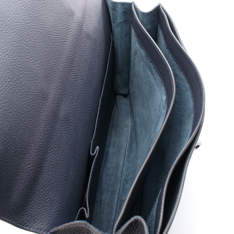 HERMES Sac Adepeche 38 商務包 Togo 皮革海軍藍 nuit 二手男款 Z SHW-2